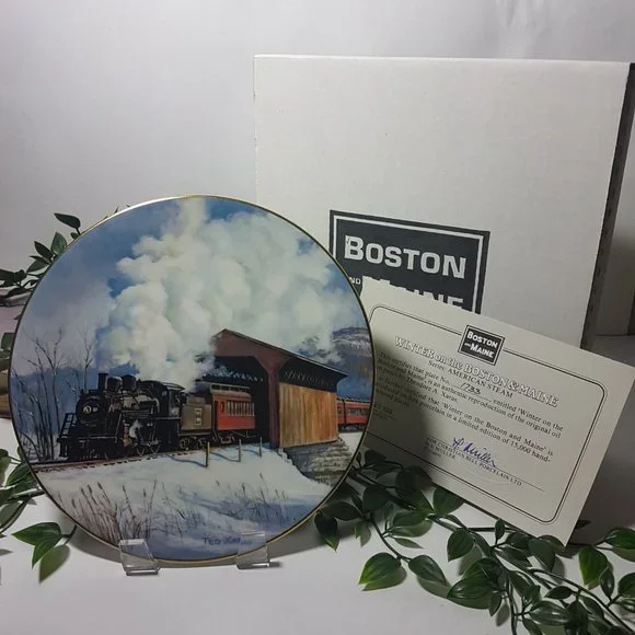 Set of 4 AMERICAN STEAM Collectors Plates United States Rail USA Rail US Rail - Picture 13 of 14